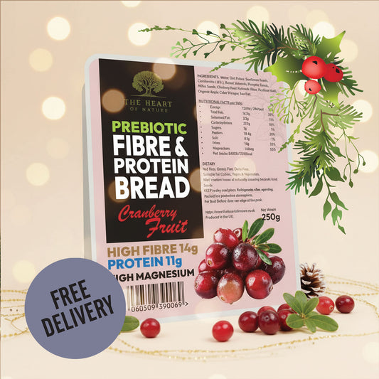 12 x 250g The Heart of Nature Prebiotic Slices with Cranberries ( 48 Slices )