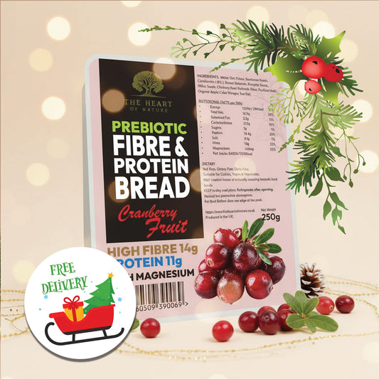 12 x 250g The Heart of Nature Prebiotic Slices with Cranberries ( 48 Slices )